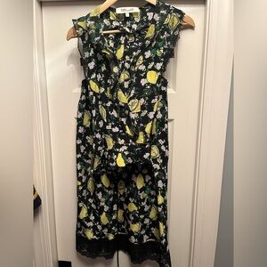 Diane Von Furstenberg Black and Yellow Clara Lemons Skirt Set - NWOT